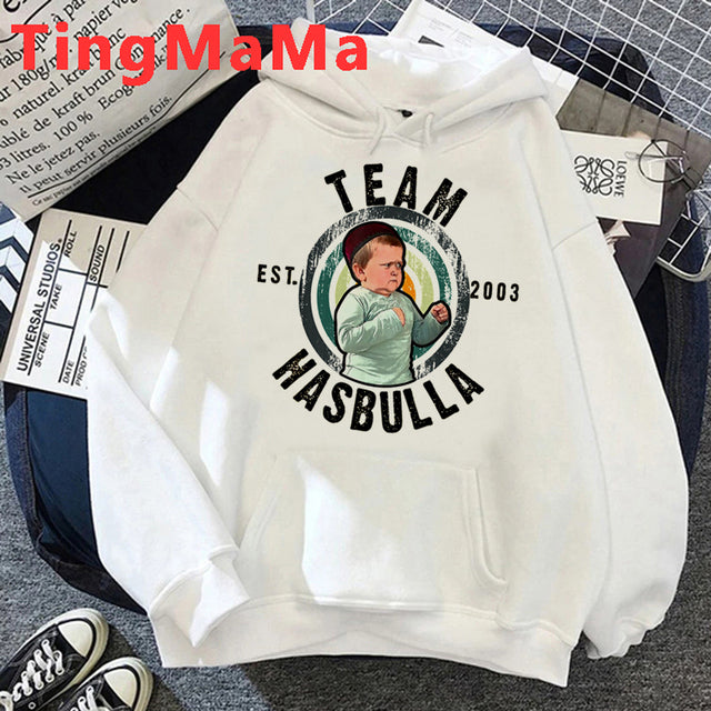 Kawaii Hasbulla Graphic Hoodies for Men and Women
